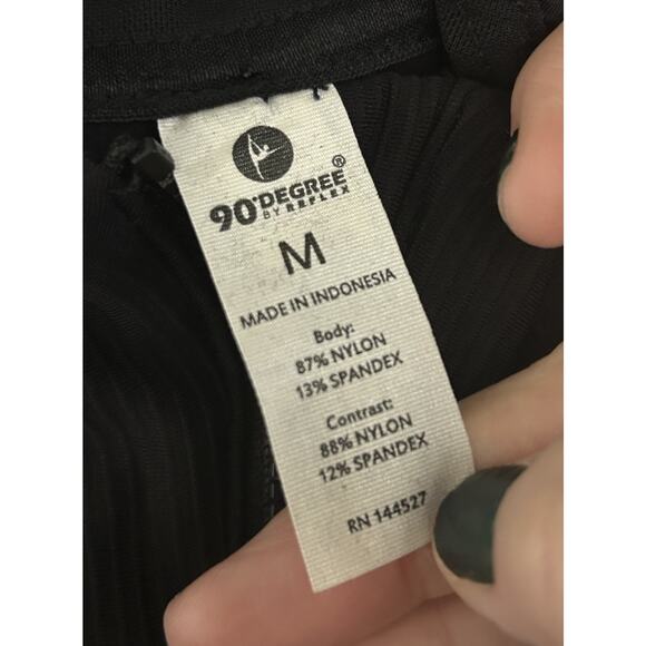 90 Degree by Reflex Women's Academy Crop Rib Half-Zip Pullover Top - Size Medium - Picture 6 of 7